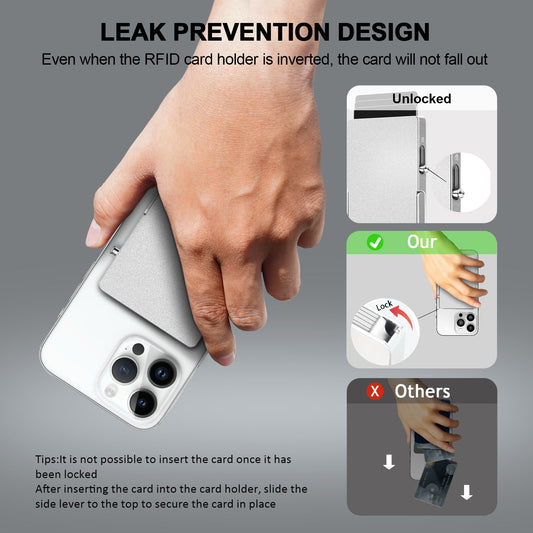 Carteira Magnética TOYFID para iPhone com Suporte Ajustável e Proteção RFID