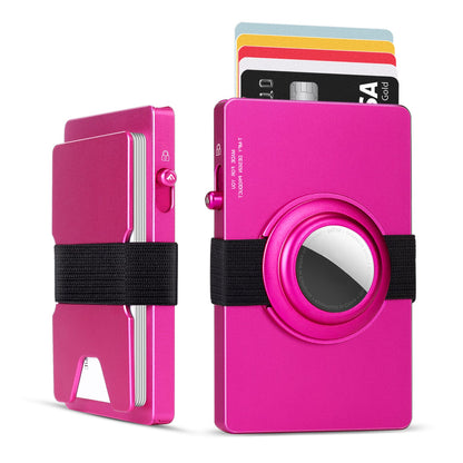 Carteira Pop-Up TOYFID em Alumínio com Suporte para AirTag e Proteção RFID