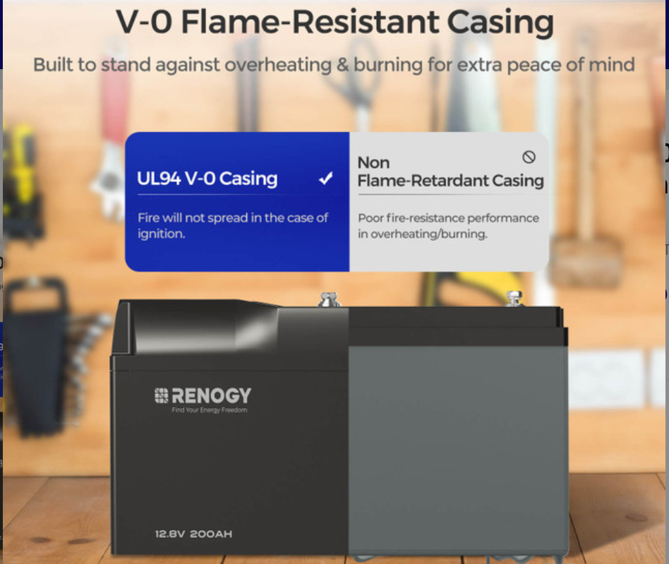 Bateria Smart LiFePO4 12V 200Ah Renogy Pro com Bluetooth e Autoaquecimento